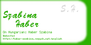 szabina haber business card